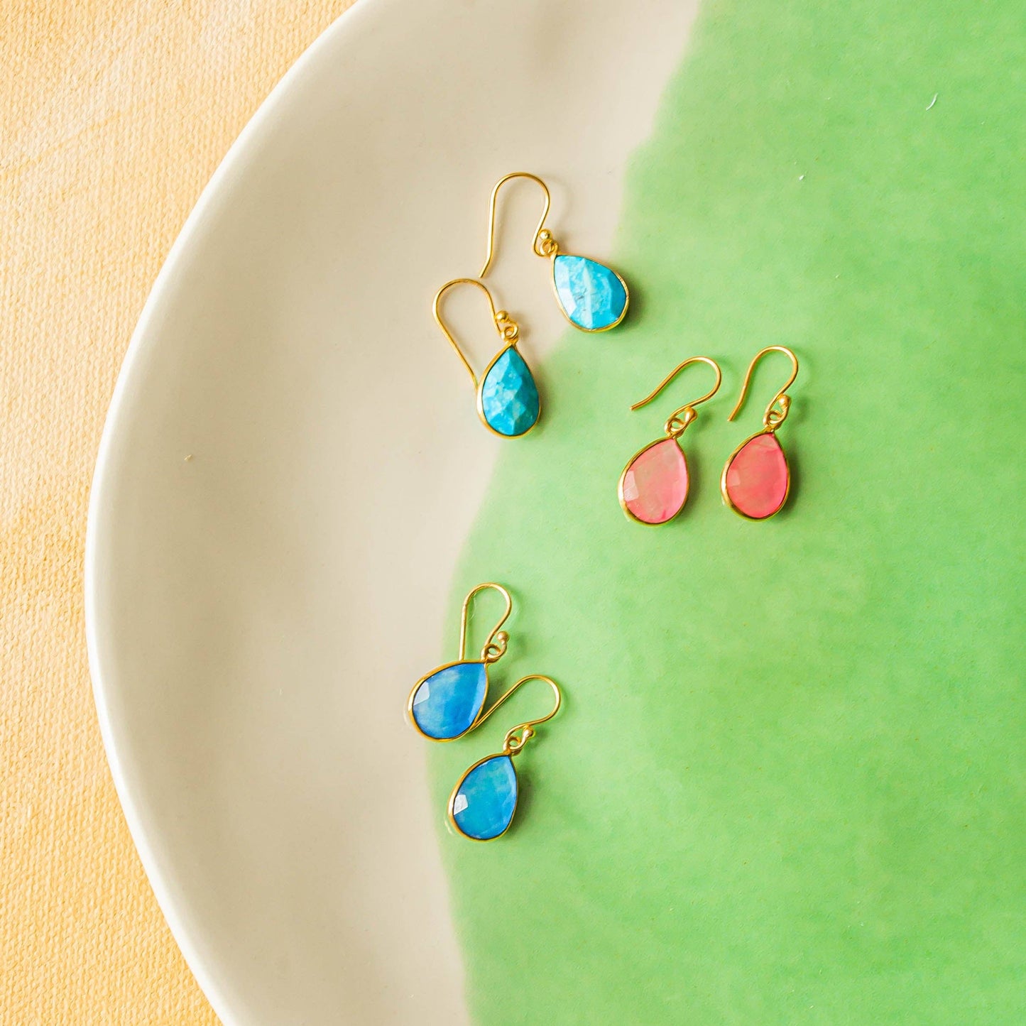 Ashiana London | Ava Blue Jade Earrings