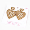 My Doris | Gold Ripple Heart Earrings