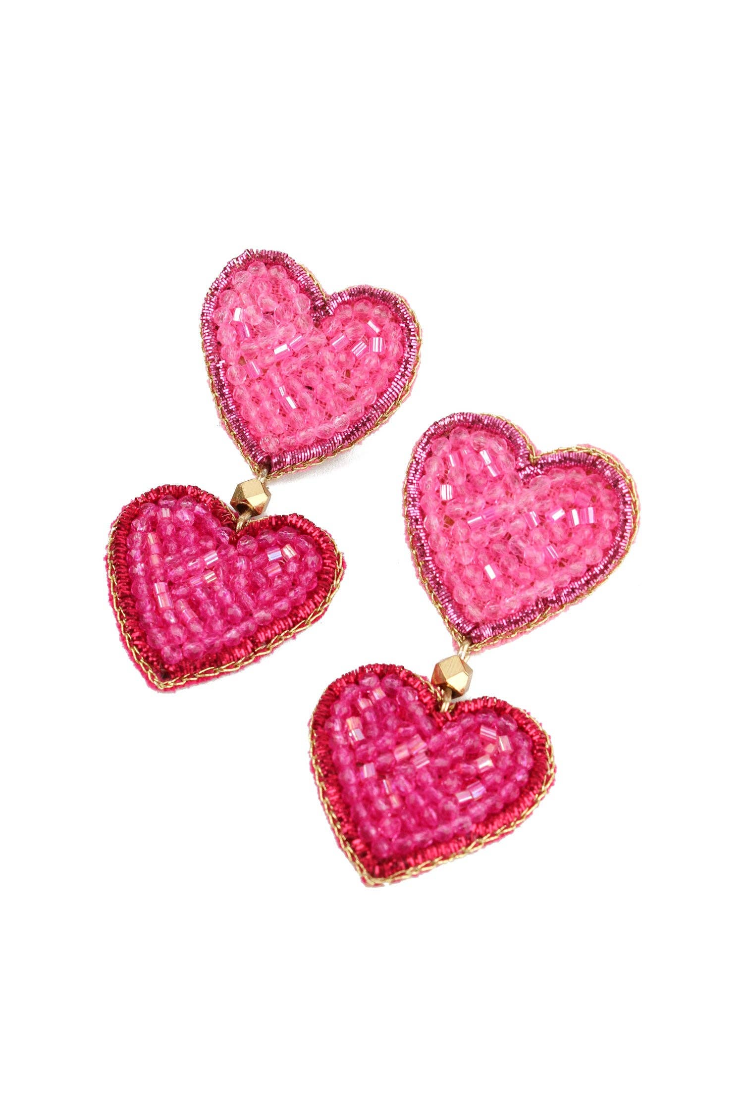 My Doris | Double Multi Heart Beaded Drops - Blossom Boutique Online  