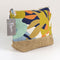 POM | Blue and mustard mix tropical canvas travel pouch