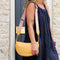 POM | Vegan Leather Half Moon Bag | Yellow