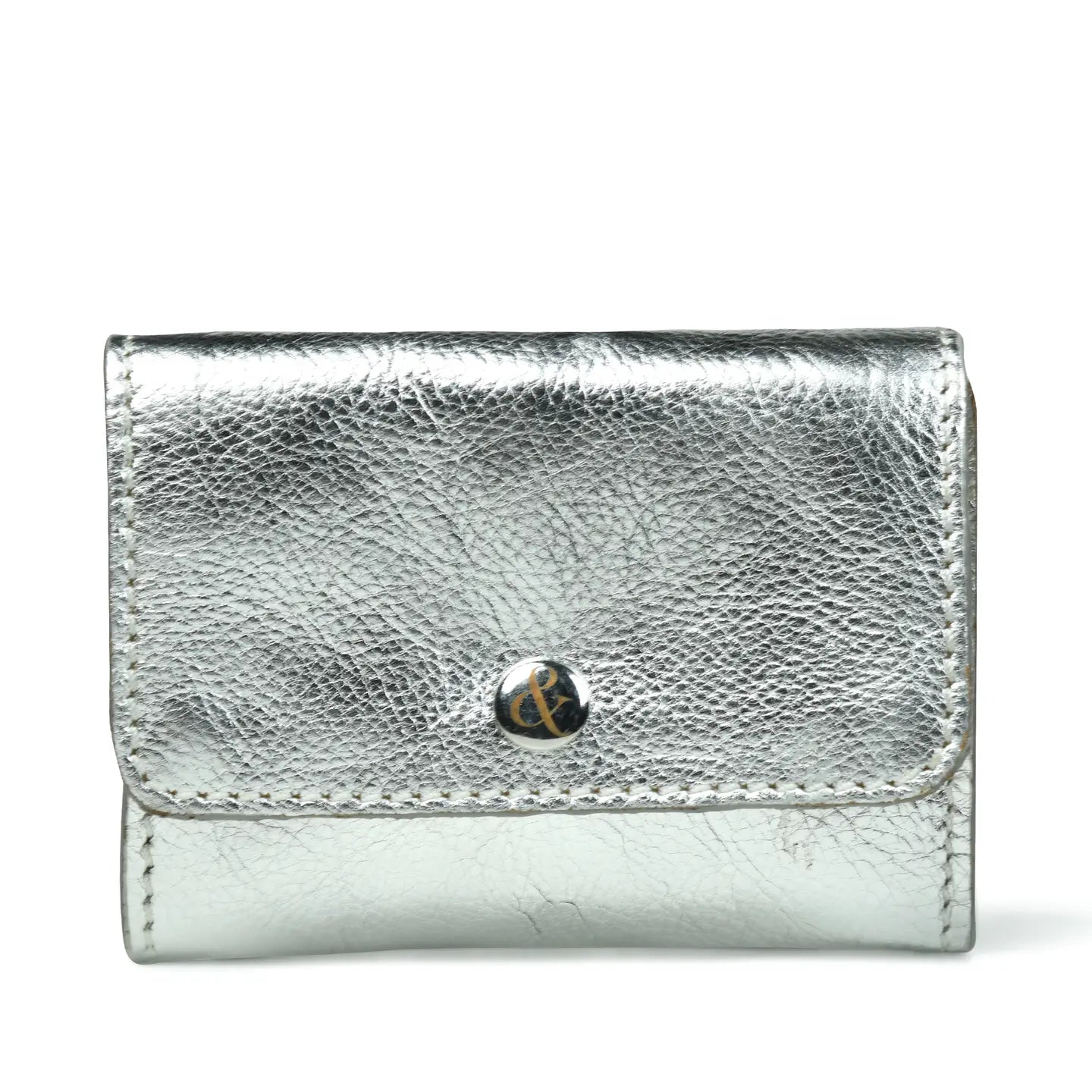 Bell & Fox | Leather Card Holder With Zip | Silver