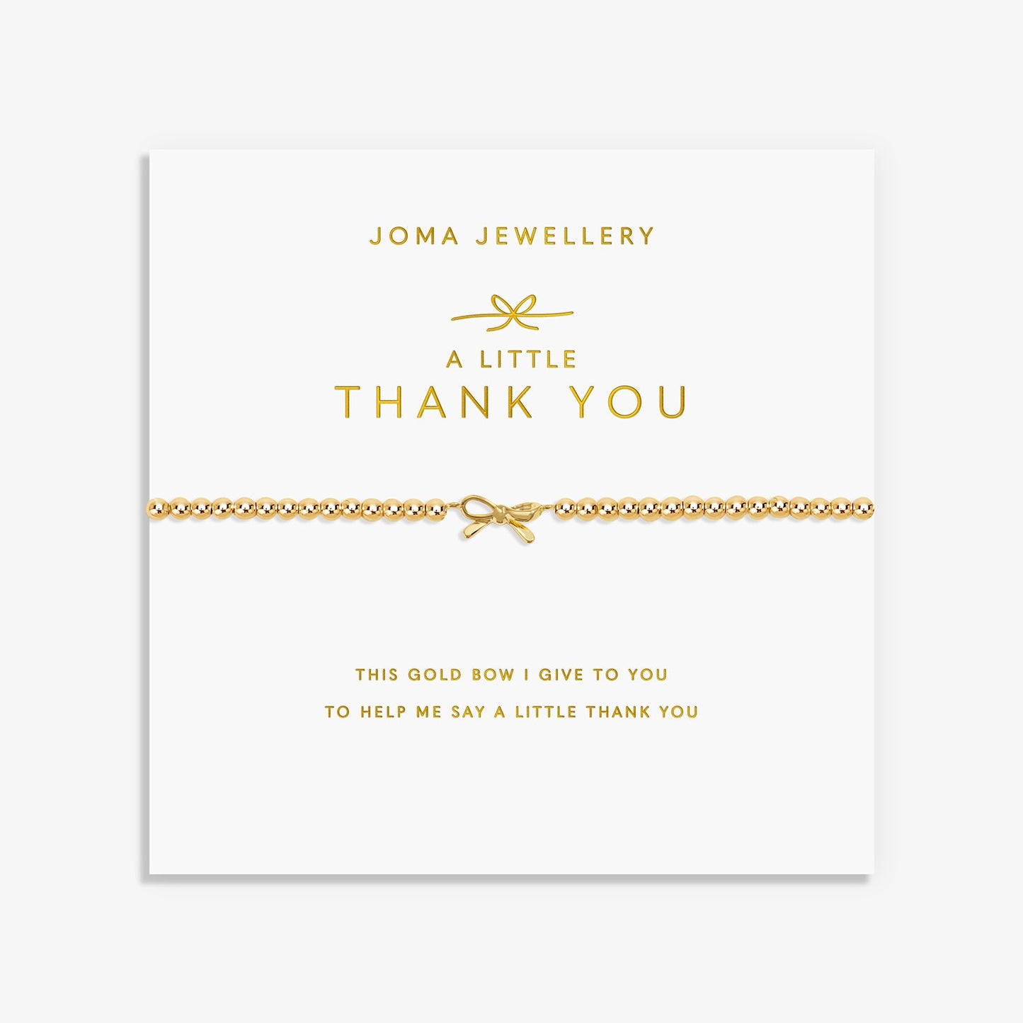 Joma Jewellery | A Little 'Thank You' Bracelet in Gold Plating