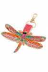 Pre-Order | My Doris Beaded Pink Dragonfly Keyring