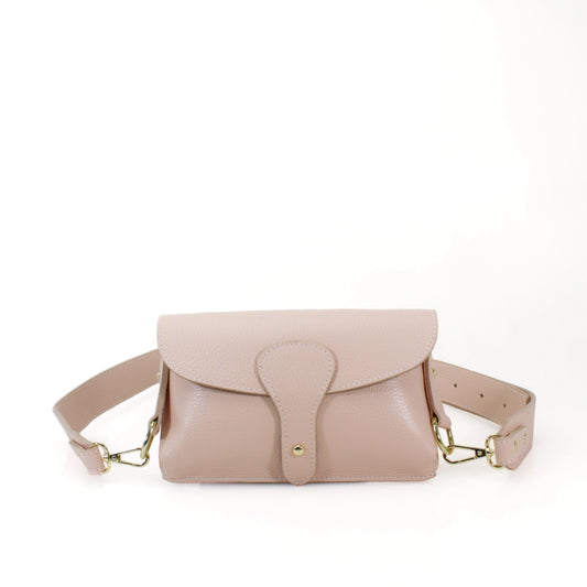 Pre-Order | Leather Crossbody Bag | Light Pink
