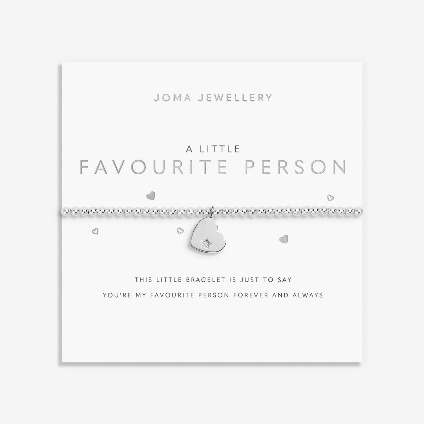 Joma Jewellery |   A Little 'Favourite Person' Bracelet in Silver Plating