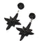 My Doris | Mini Silver Star Earrings | Black