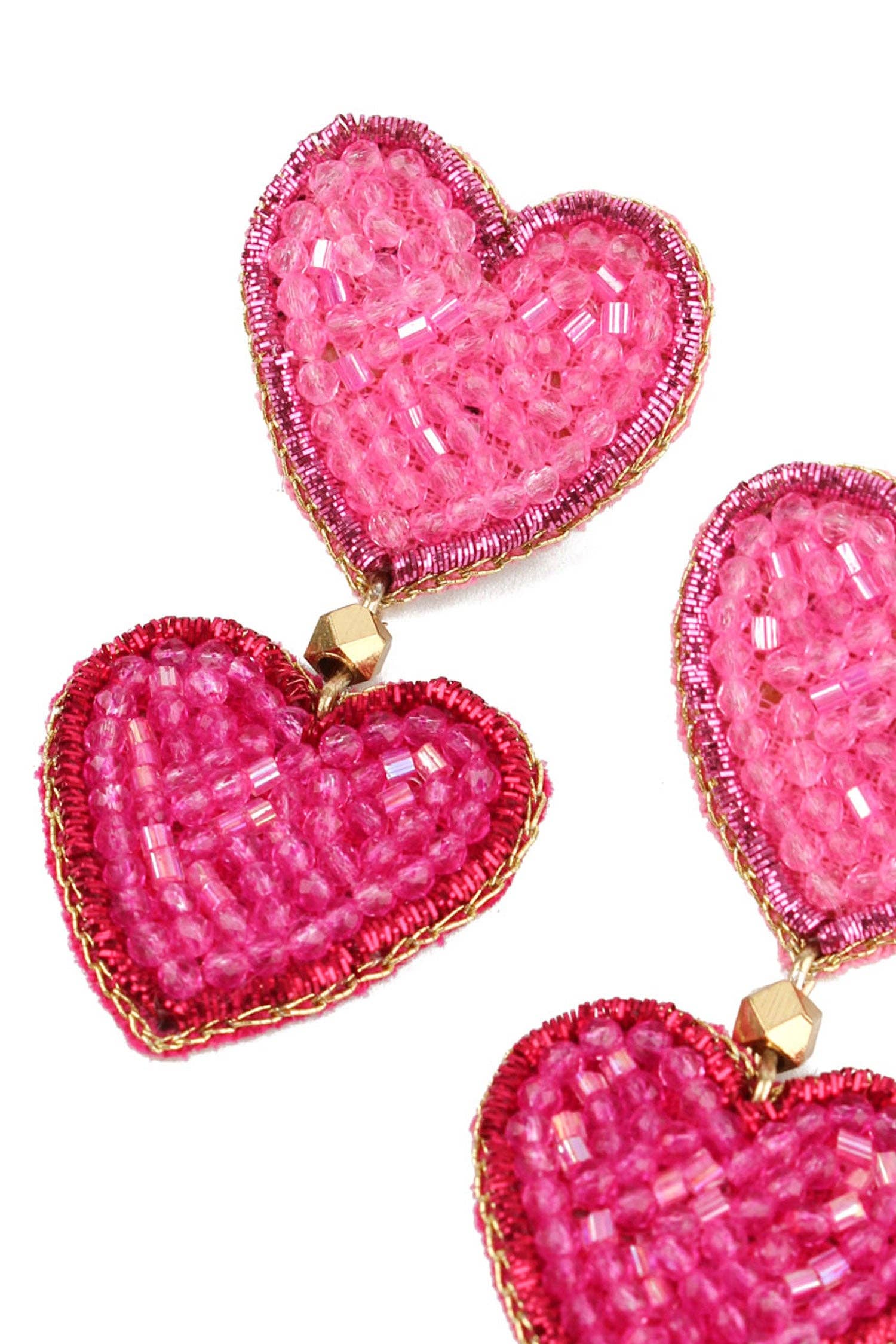 My Doris | Double Multi Heart Beaded Drops - Blossom Boutique Online  