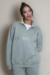 Pre-Order | Brooklyn Zip Sweatshirt | Sage Green