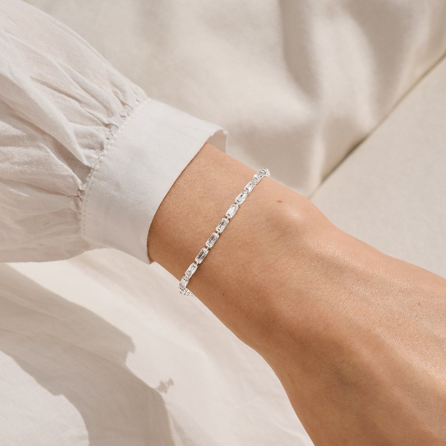 Joma Jewellery | Loved By You Tennis Bracelet In Silver Plating