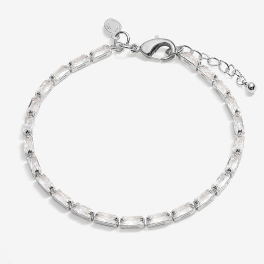 Joma Jewellery | Loved By You Tennis Bracelet In Silver Plating