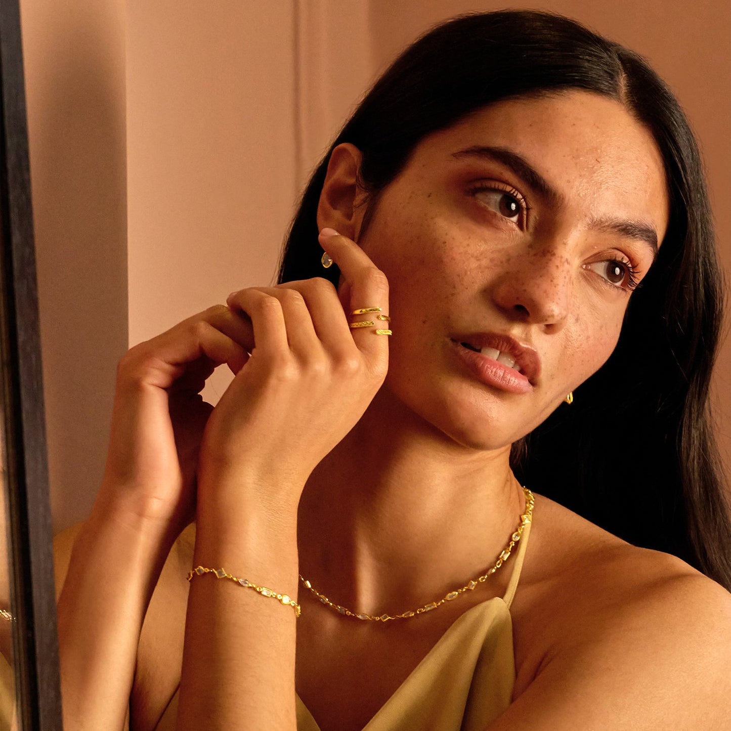 Joma Jewellery | Loved By You Multi Cubic Zirconia Chain Bracelet In Gold Plating