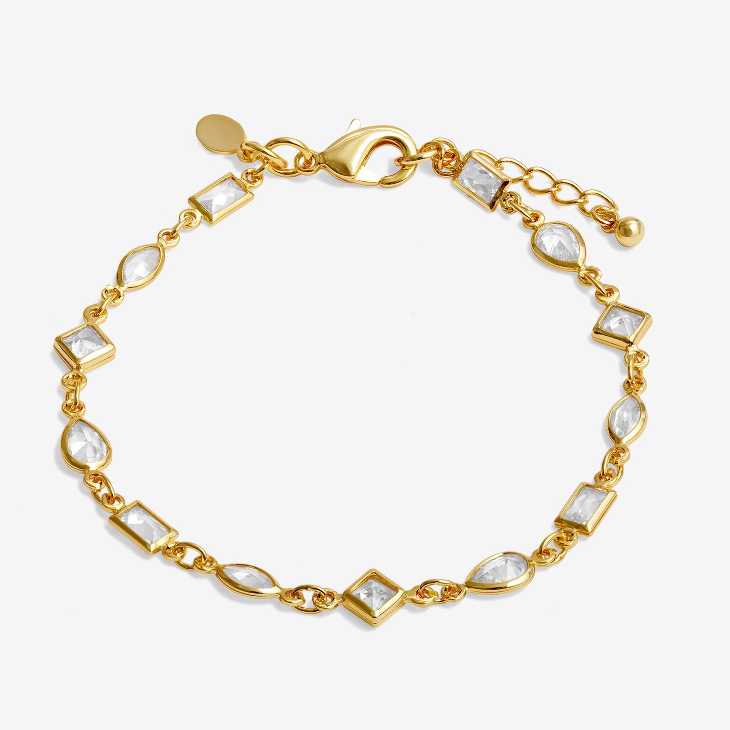 Joma Jewellery | Loved By You Multi Cubic Zirconia Chain Bracelet In Gold Plating