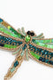 My Doris | Beaded Green Dragonfly Brooch