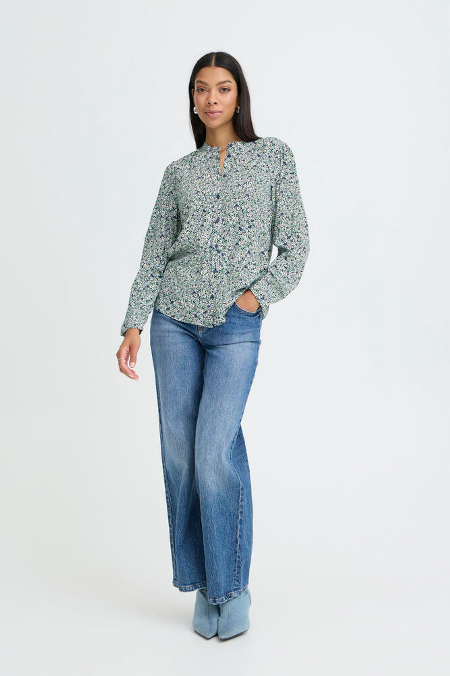 B.young | BYGABRIA FEMI Shirt | Blue - Blossom Boutique Online  