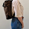 Sixton London | Leopard Print Backpack | Brown