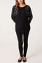 Made In Italy | Diamante Shoulder Jumper | Black