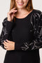 Made In Italy | Diamante Shoulder Jumper | Black