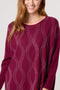 Made In Italy | Diamante Waves Jumper | Berry