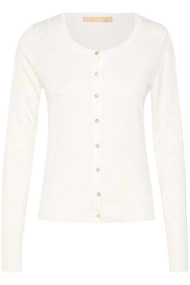 White cardigan on a white background
