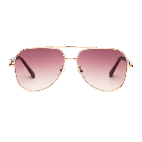 Elie Beaumont - Gold Aviator Sunglasses