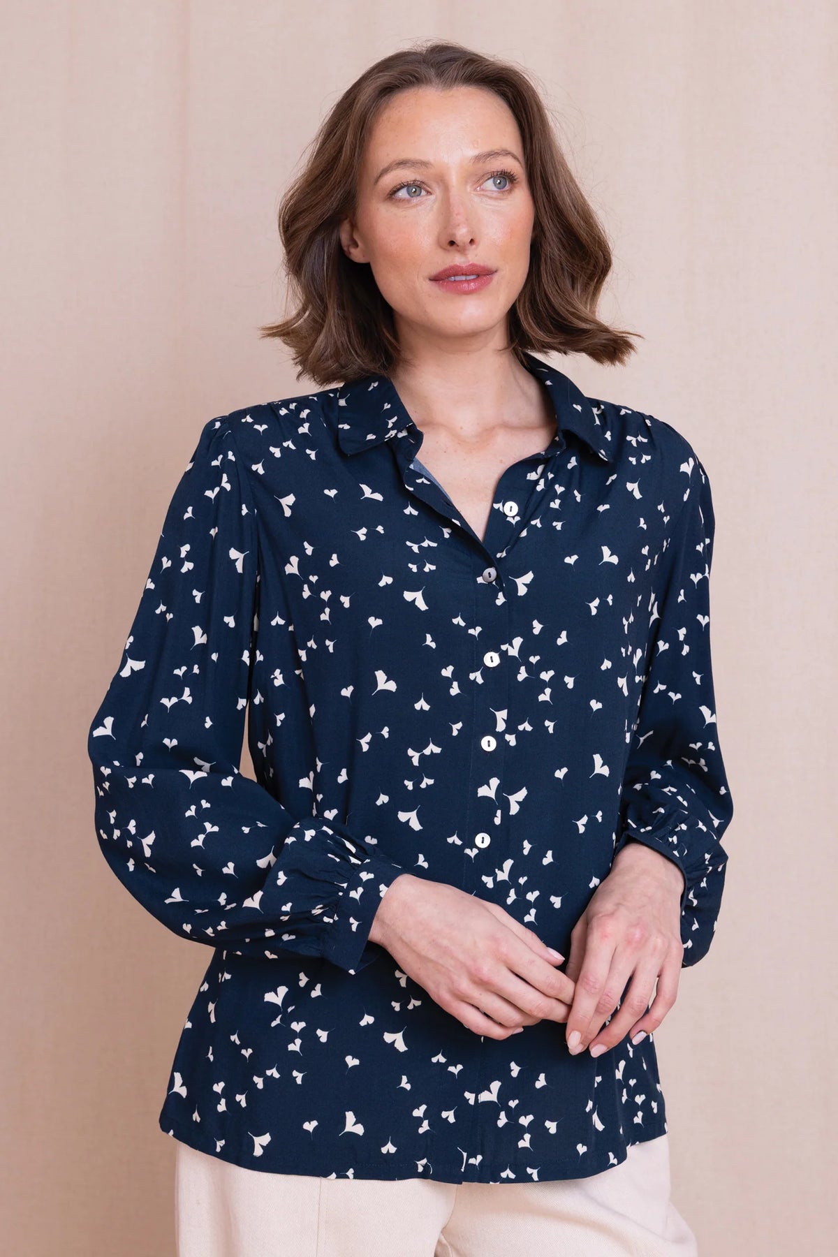 Nomads | Printed Blouse | Navy