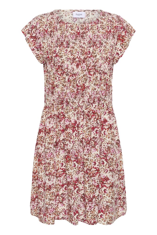 Floral patterned dress on a white background