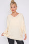 Embellished Sleeve Jumper | Beige