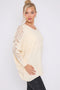 Embellished Sleeve Jumper | Beige