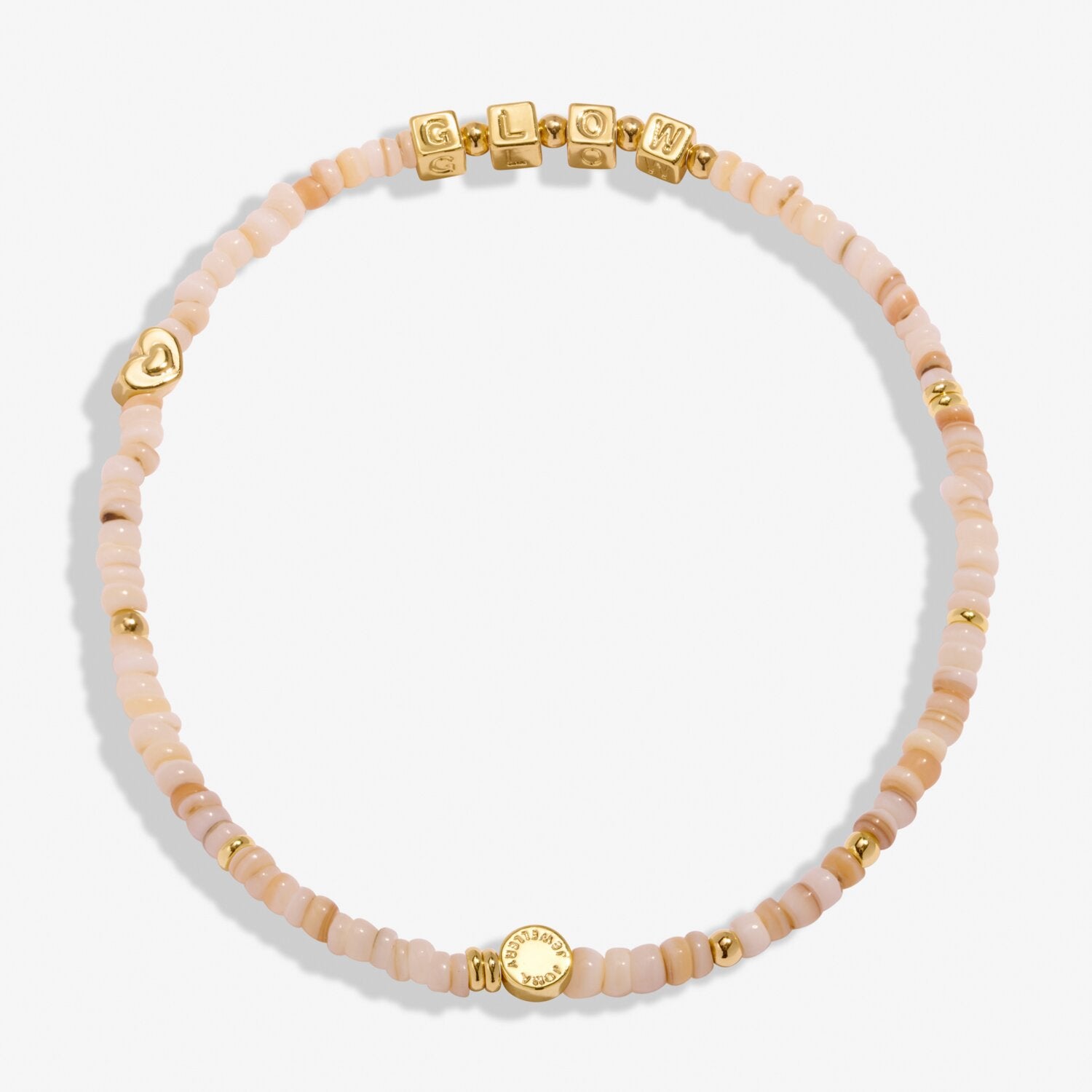 Beaded anklet on white background