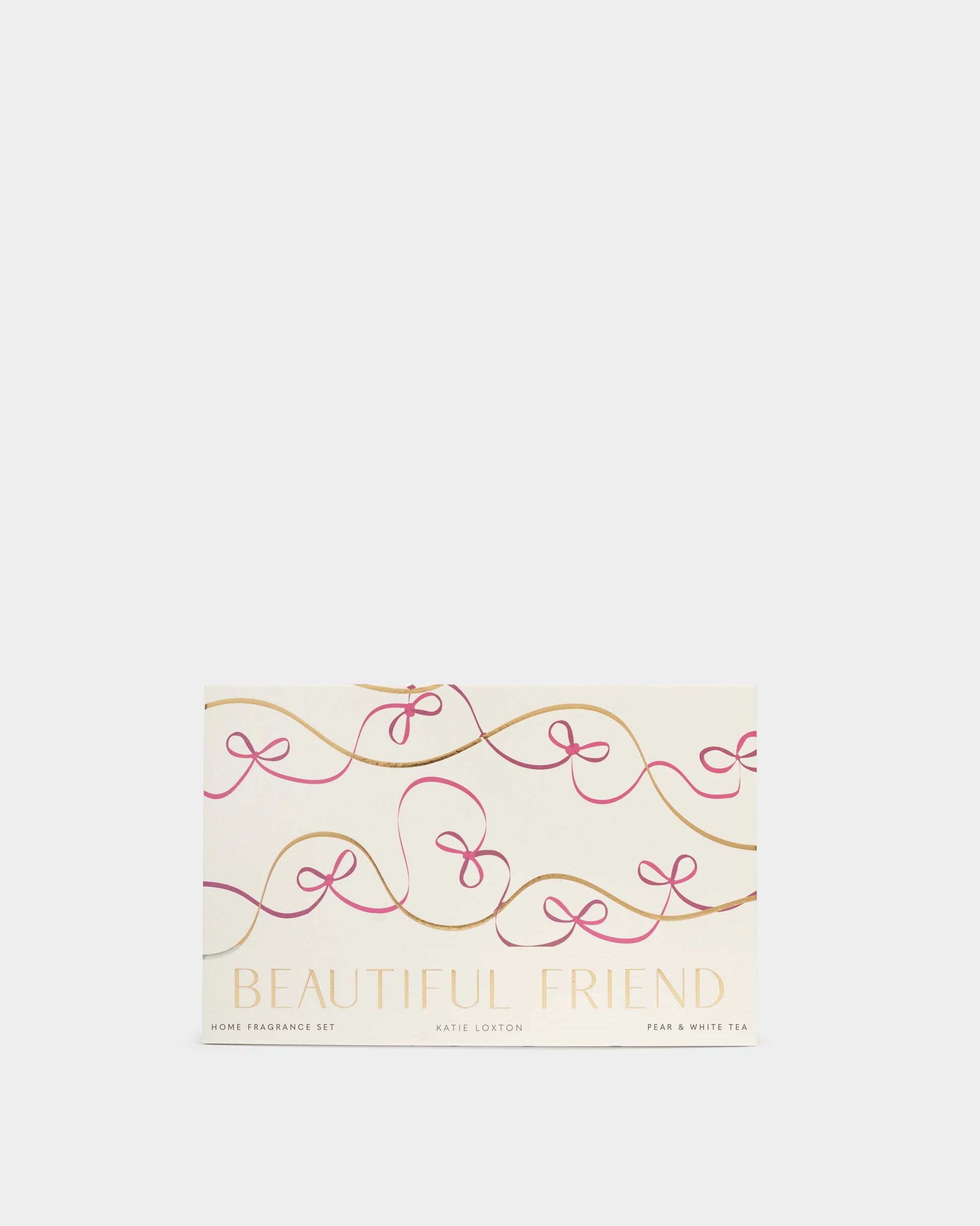 Card with decorative text and 'Beautiful Friend' on a light background