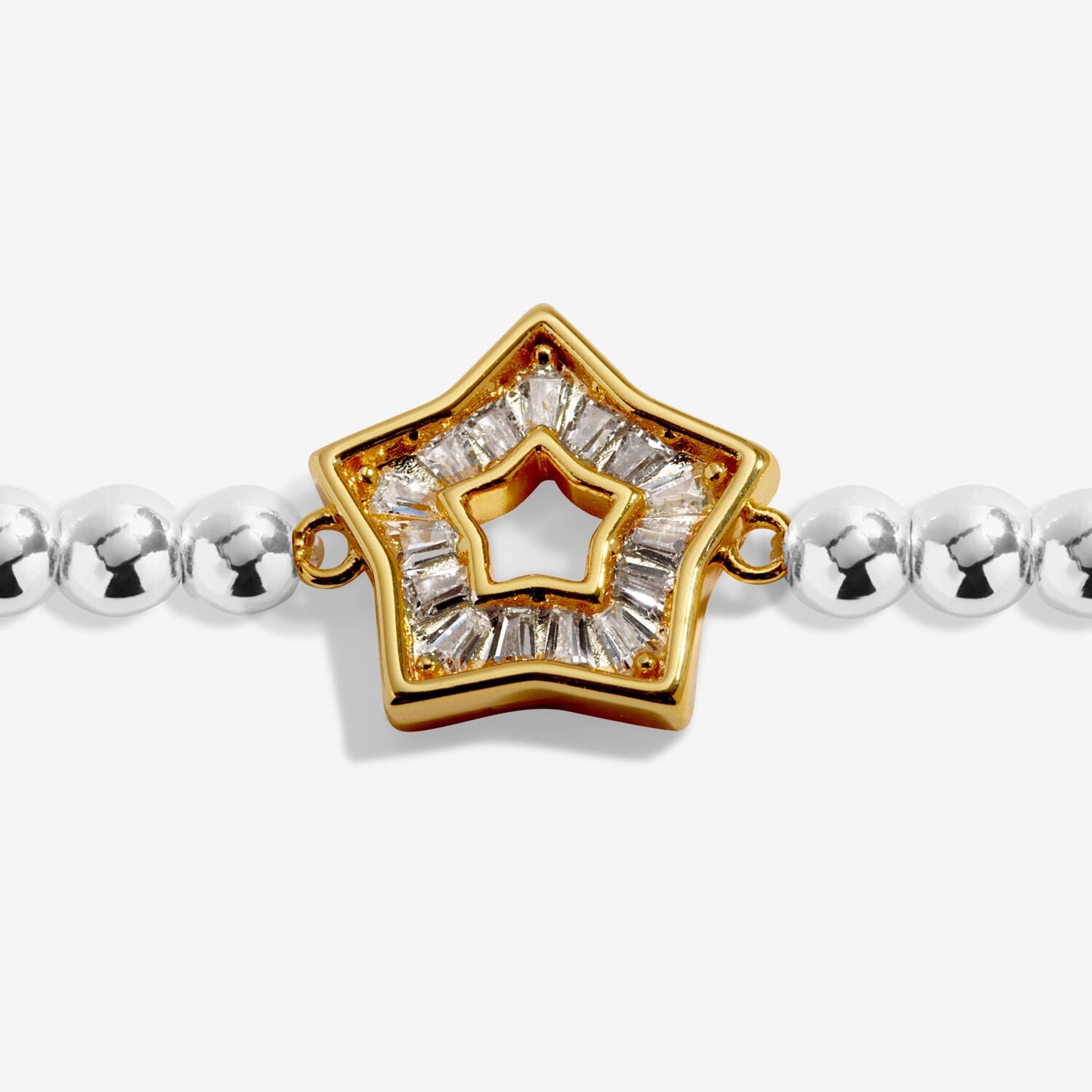Joma Jewellery | Kids' A Little 'Superstar In The Making' Bracelet in Silver and Gold Plating