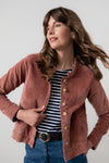 Lily & Me | Rene Stretch Jumbo Cord Jacket | Antique Rose