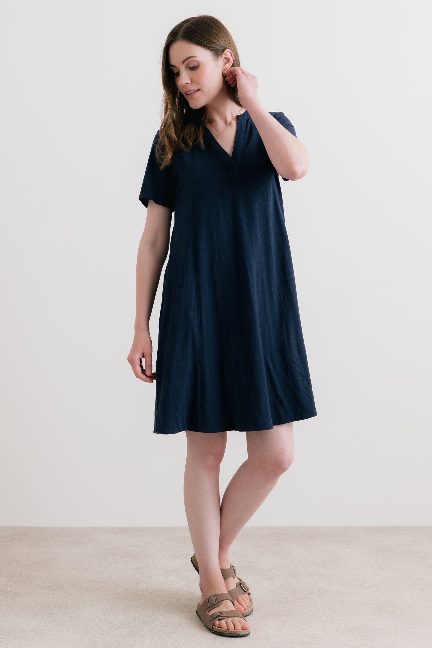 Lily & Me | Terrace Organic Cotton Dress | Navy