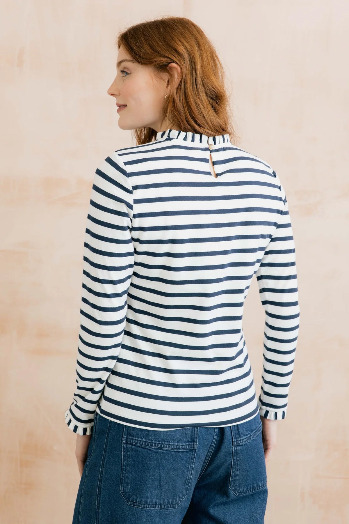 Lily & Me | Marnie Top | Navy & Ecru Stripe