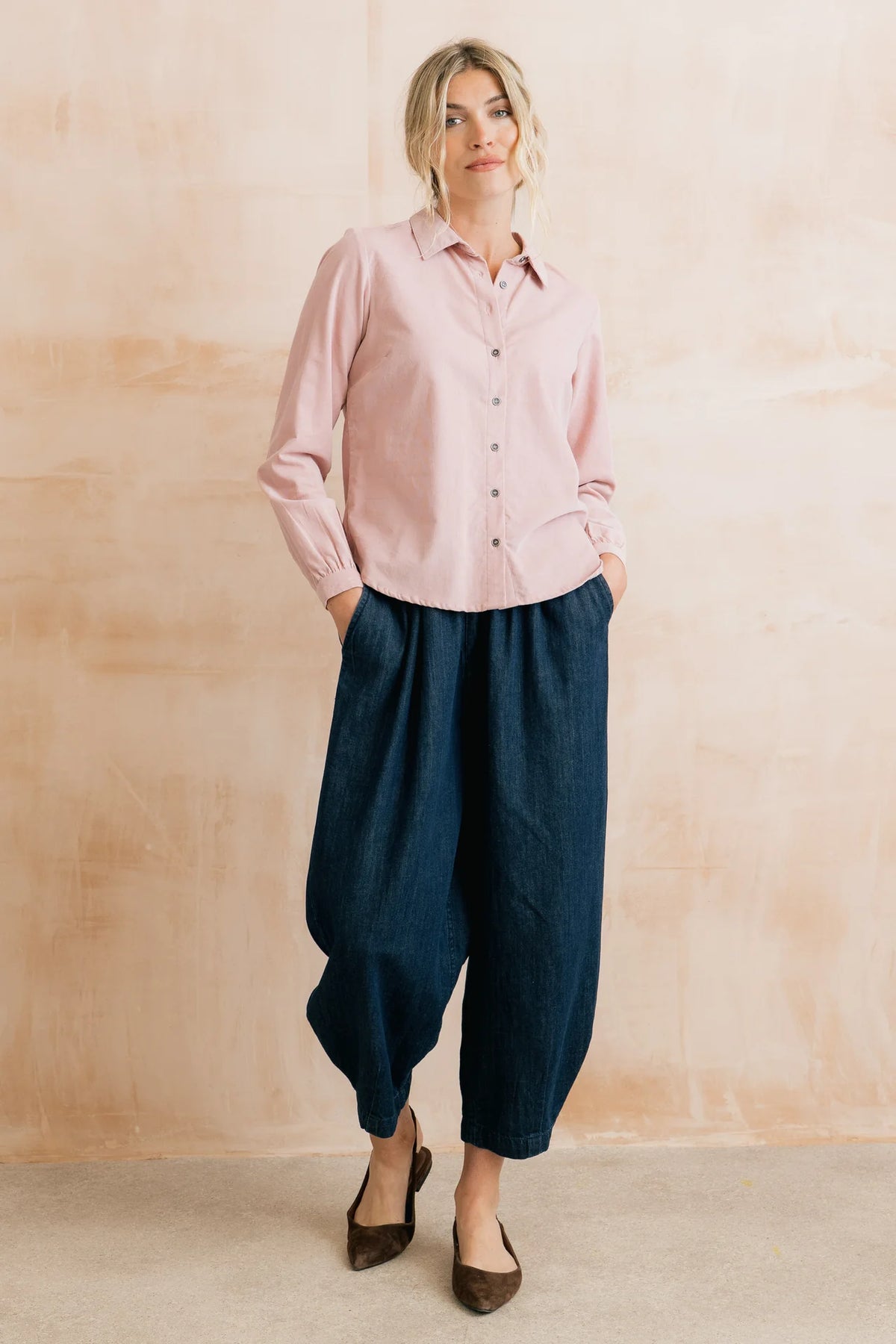 Lily & Me | Ana Organic Cotton Pincord Shirt | Blush