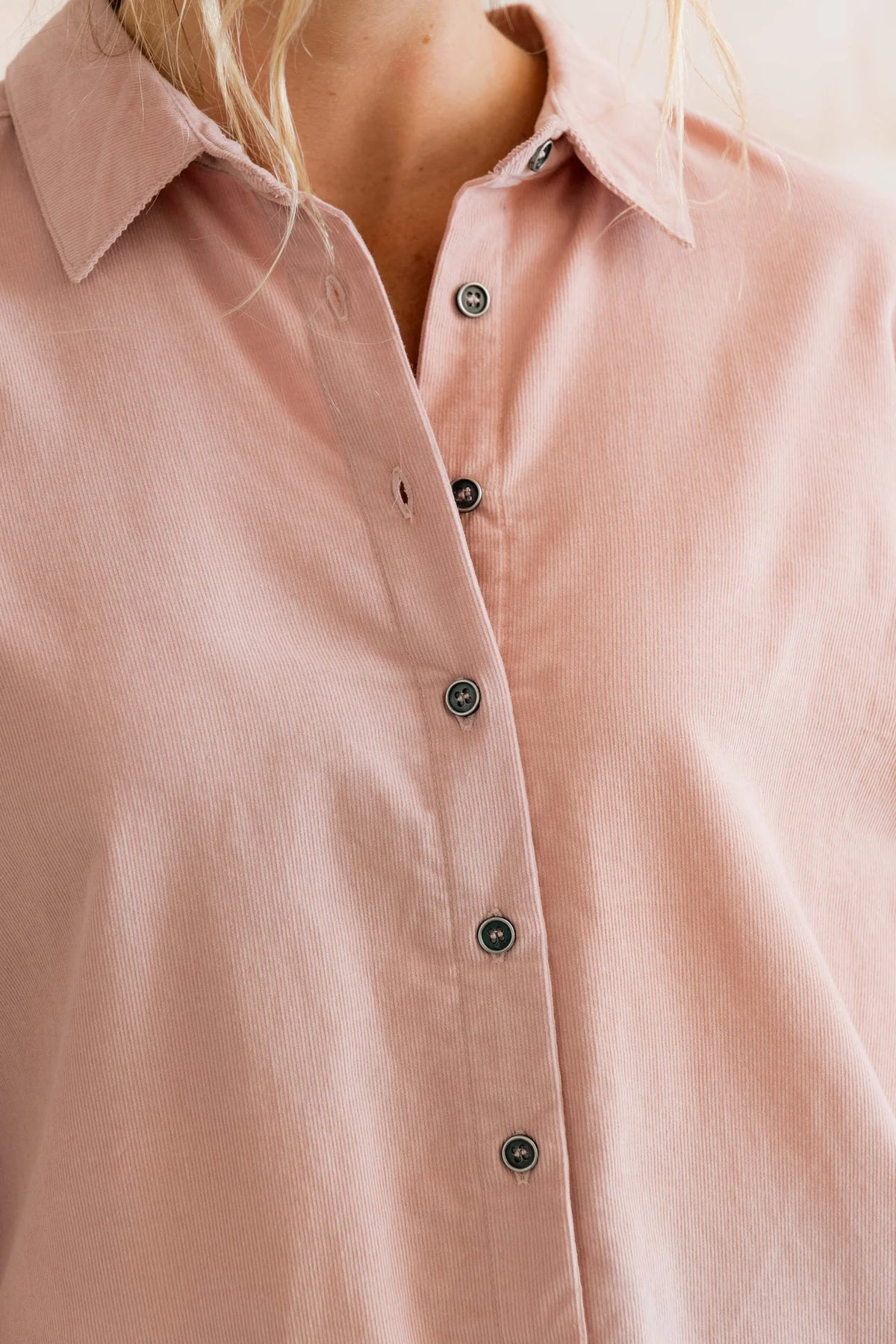 Lily & Me | Ana Organic Cotton Pincord Shirt | Blush