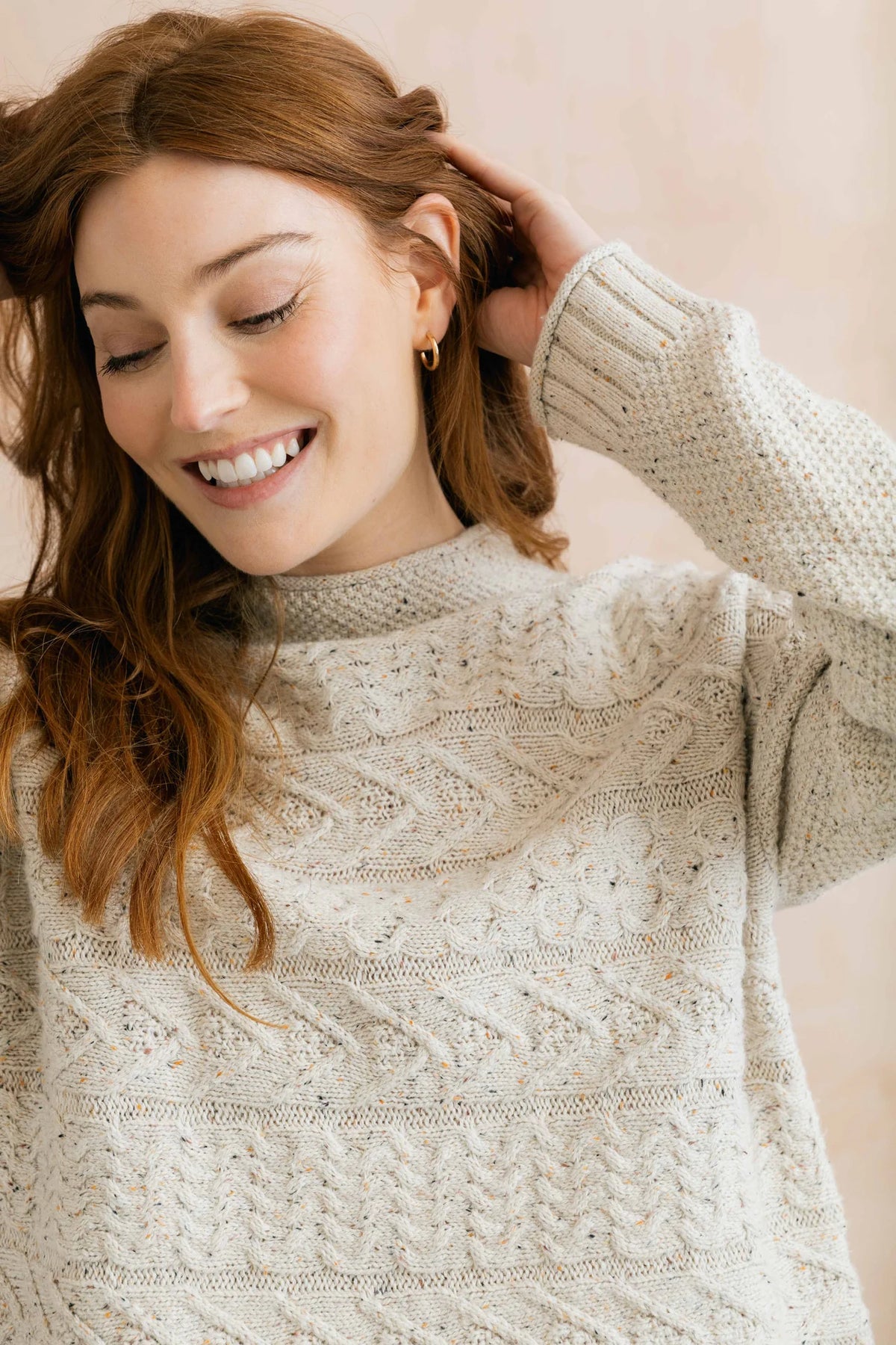 Lily & Me | Sonia Cable Knit Jumper | Ecru