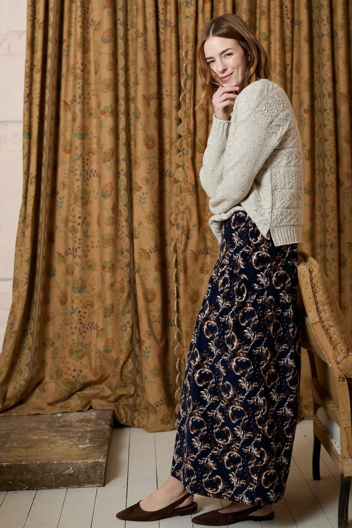 Lily & Me | Sonia Cable Knit Jumper | Ecru