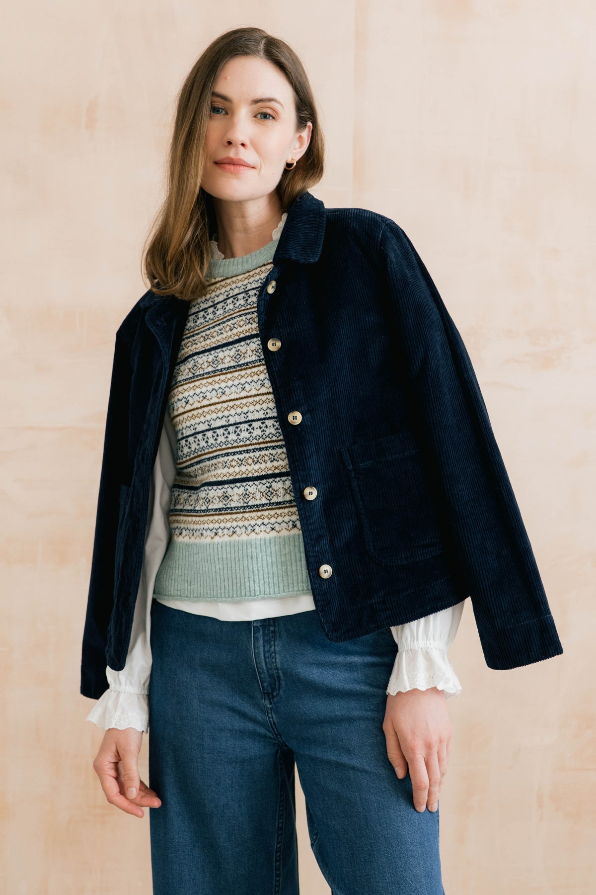 Lily & Me | Joan Fair Isle Knit Tank Top | Mist
