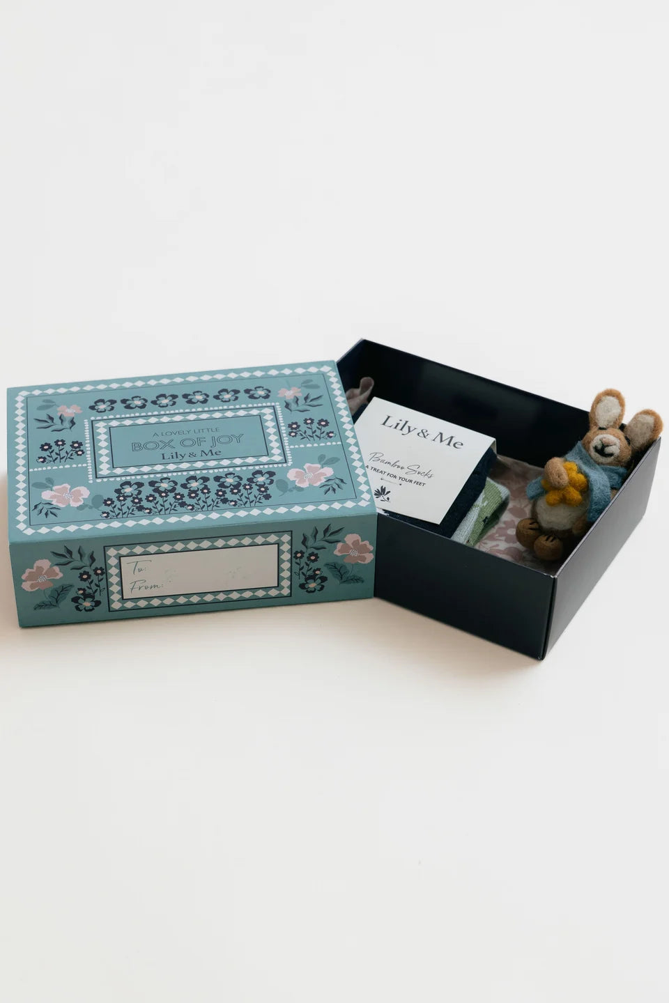 Lily & Me | Moonlight Socks & Celestial Rabbit Keyring Giftbox