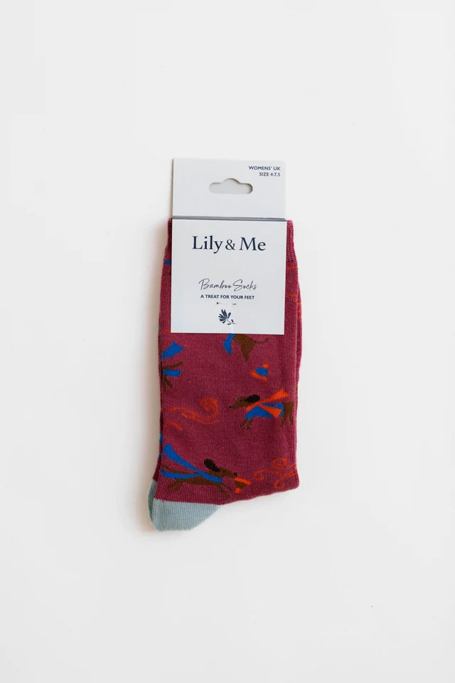 Lily & Me | Windy Day Dog Socks & Keyring Giftbox