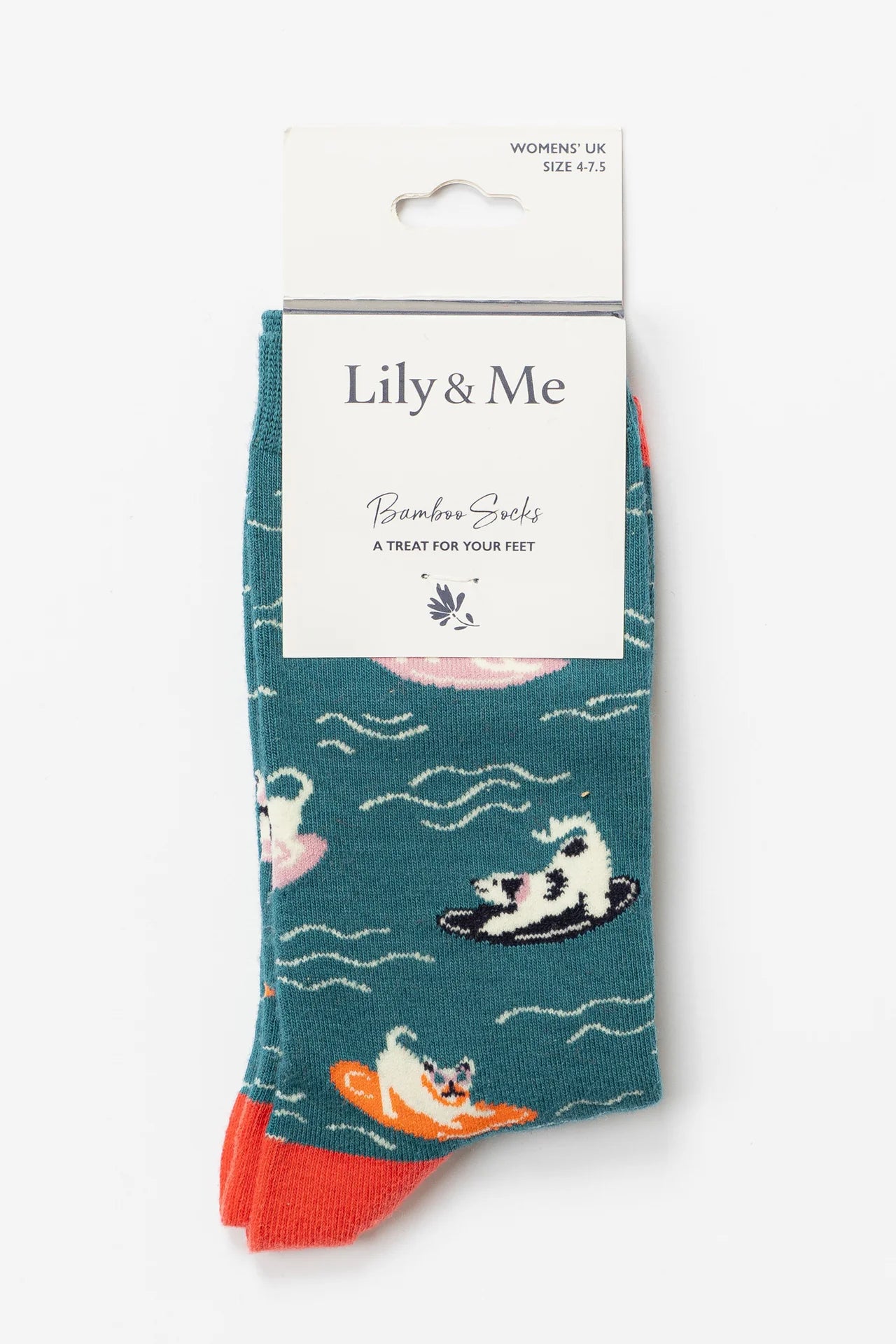 Lily & Me | Bowie The Surf Dog Bamboo Socks Gift set