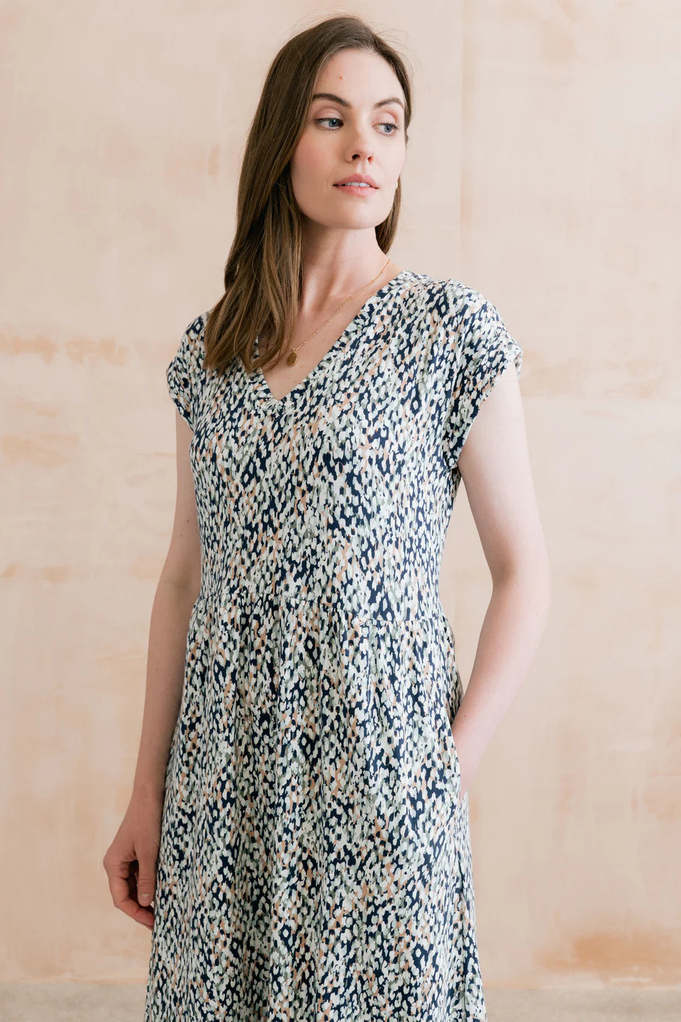 shine jersey dress Track Shine Jersey Long Dress - Grey Chalk