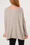 Pre-Order | Batwing Ribbed Sleeve Jumper | Mocha