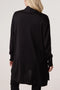 Made In Italy | Longline Ribbed Cardigan | Black