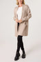 Made In Italy | Longline Ribbed Cardigan | Stone