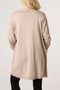 Made In Italy | Longline Ribbed Cardigan | Stone
