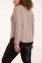 Boat Neck Raw Edge Jumper | Mocha