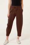 Made In Italy | BarrelLeg Joggers | Chocolate